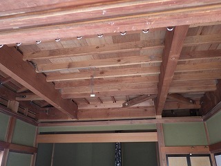 解体した和室の天井
