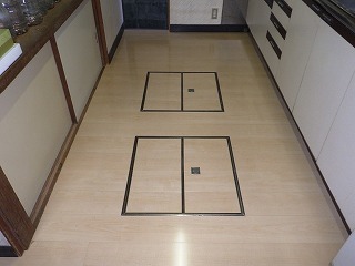 リフォーム後のキッチンの床