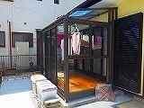 サンルームの増築リフォーム後の外観