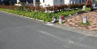 エクステリアのリフォーム前の法面