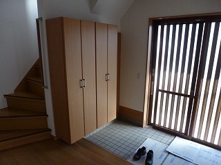 元勝手口だった新しい玄関