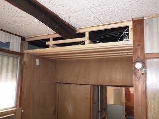 リフォーム中のキッチンの垂れ壁