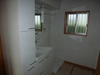 洗面所兼洗濯場建脱衣所