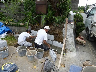 リフォーム中の花壇