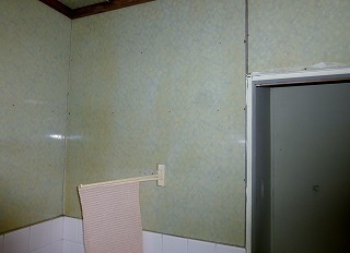 リフォーム前の浴室の壁