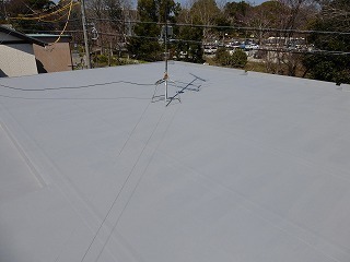 塗替えリフォーム後の陸屋根