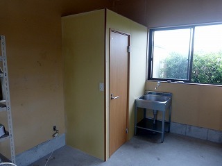 トイレの新設リフォーム後の作業場
