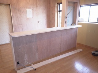 リフォーム中の台所